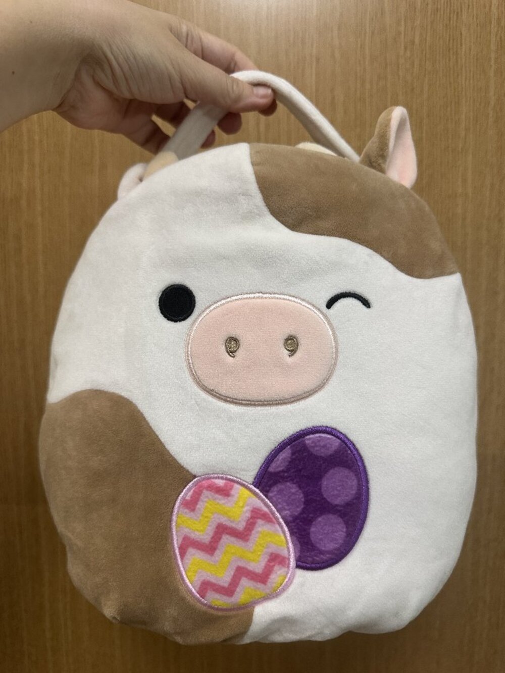 Original Squishmallows Ronnie The Cow Plush Easter Basket